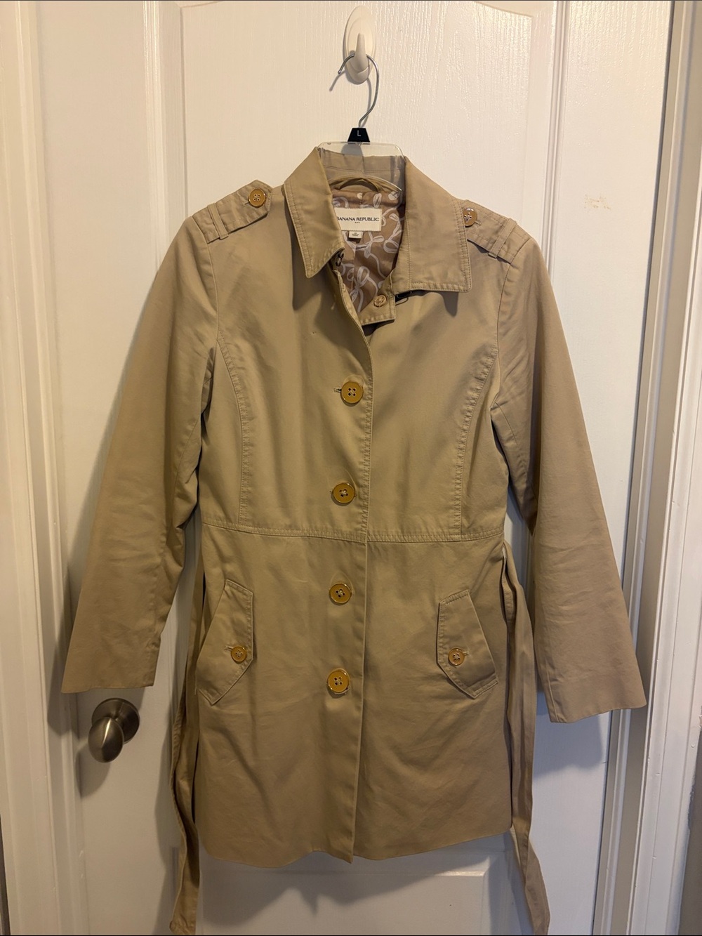 Banana Republic Tan Trench Coat with Belt